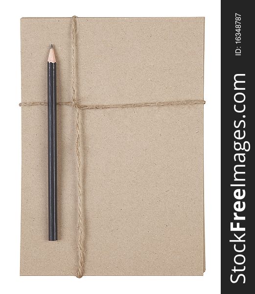 Brown envelope with pencil