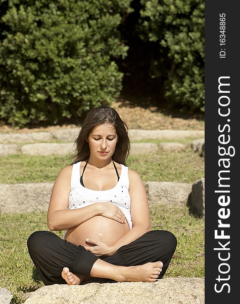 Beautiful Pregnant Woman Relaxing