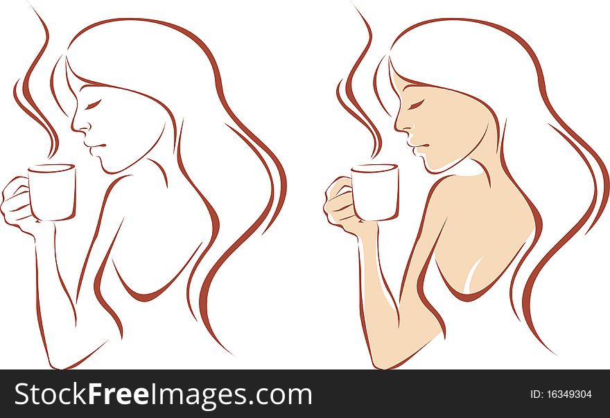 Female Drinking Coffee