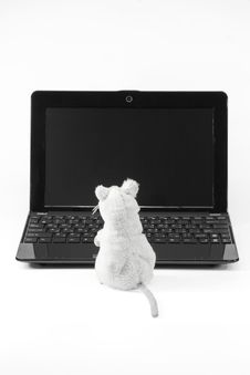 Laptop And Mouse Royalty Free Stock Photography Laptop And Mouse Royalty Free Stock Photography