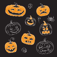 Halloween Pumpkins Royalty Free Stock Image Halloween Pumpkins Royalty Free Stock Image