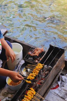 Cooking On Floating Market Stock Images Cooking On Floating Market Stock Images
