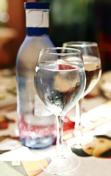 Two Glasses Of Cold Mineral Water Stock Photos Two Glasses Of Cold Mineral Water Stock Photos
