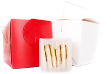Cookies In Heart Box Valentines Day Royalty Free Stock Photography