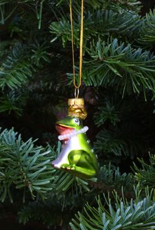Christmas Frog Prince Tree Ornament Stock Photo Christmas Frog Prince Tree Ornament Stock Photo