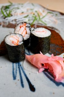 Japanese Sushi Dish. Royalty Free Stock Photos Japanese Sushi Dish. Royalty Free Stock Photos