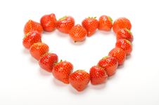 Strawberry Heart Royalty Free Stock Photography