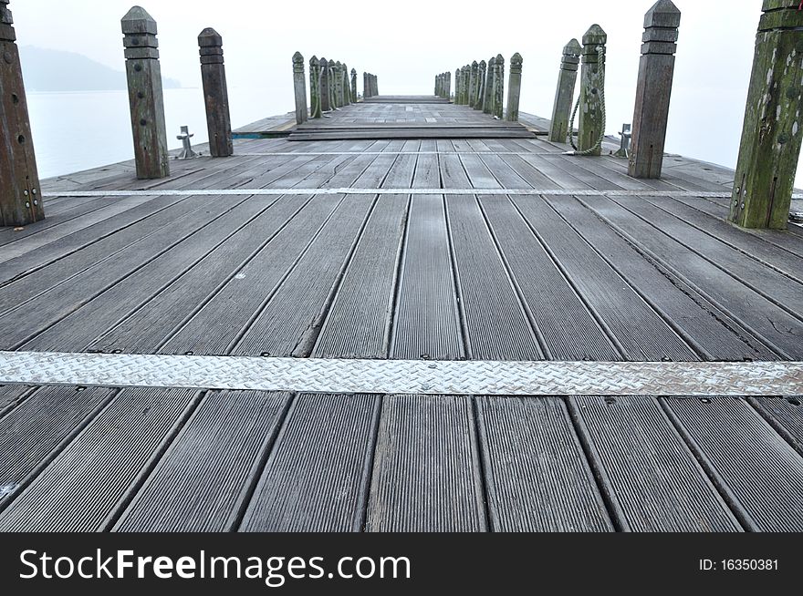 It is a path set on the lake