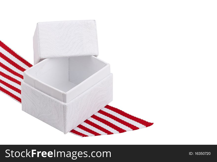 Cardboard box for a small souvenir on a white background.