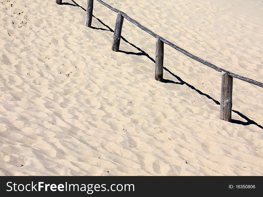 Sandy dunes on the curonian spit in Nida, Neringa, Lithuania