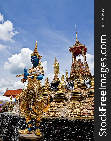 Temple in samuthsongkram of thailand. Temple in samuthsongkram of thailand