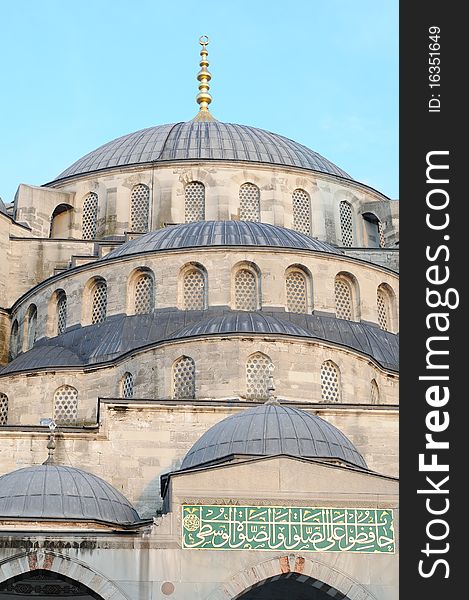 Detail of blue mosque in Istanbul