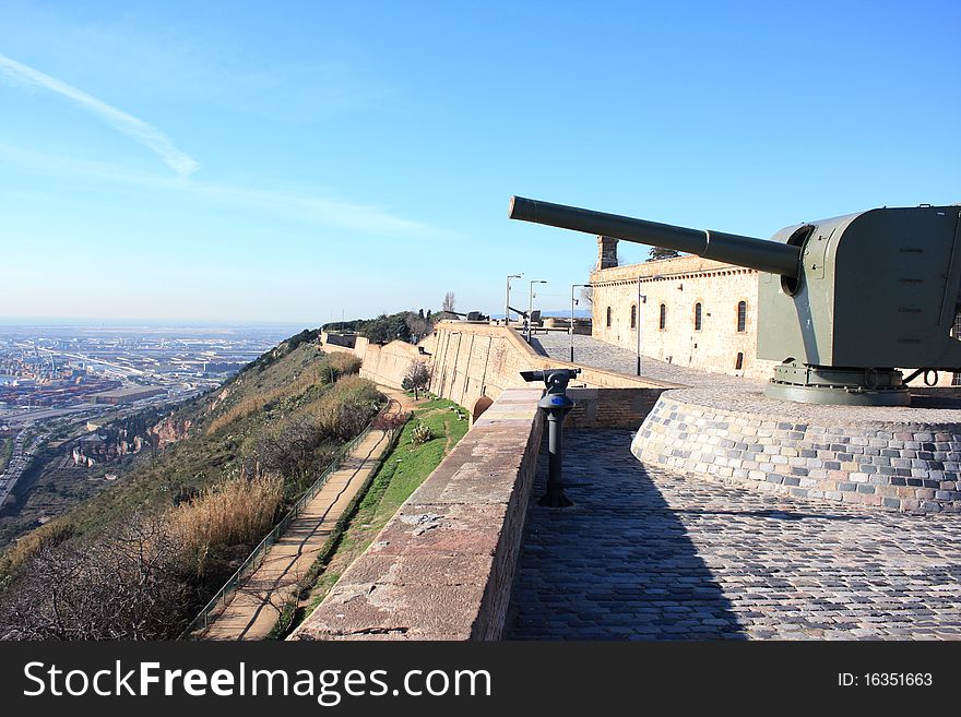 The very old castle in the Spain. The very old castle in the Spain