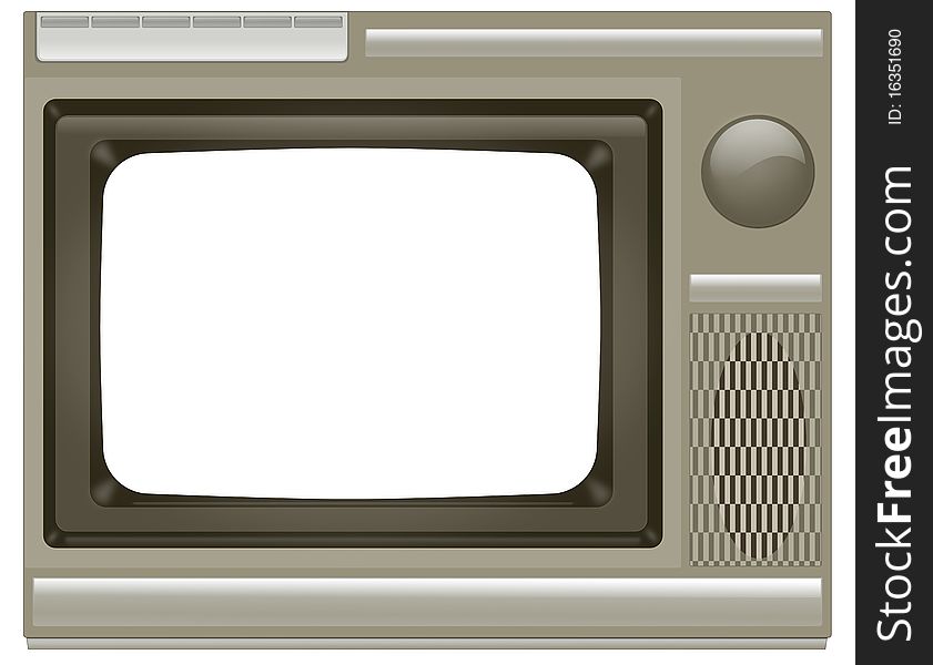 An illustration of an old televison with a blank screen. An illustration of an old televison with a blank screen.