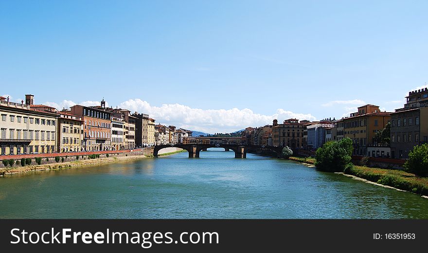 Arno River In Florence.