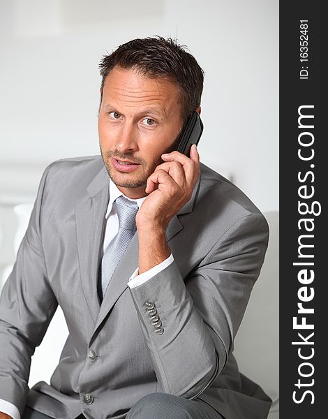 Businessman on the phone