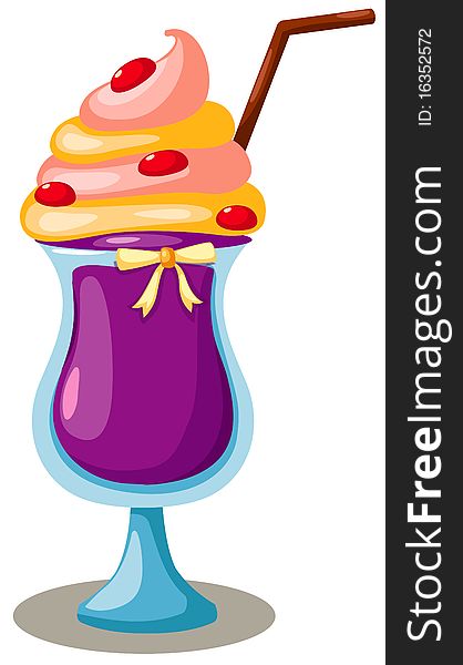 Illustration of isolated an ice cream on white background. Illustration of isolated an ice cream on white background