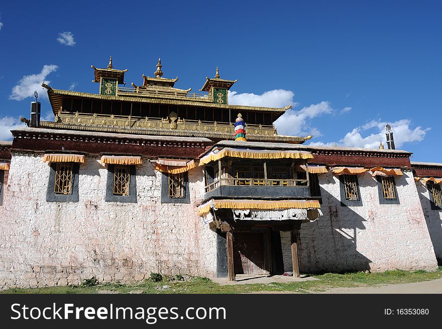 Scenery of a famous lamasery in Tibet.