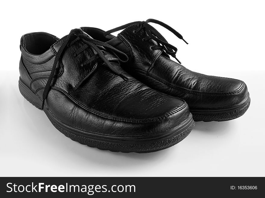 A Pair Of Black Shoe