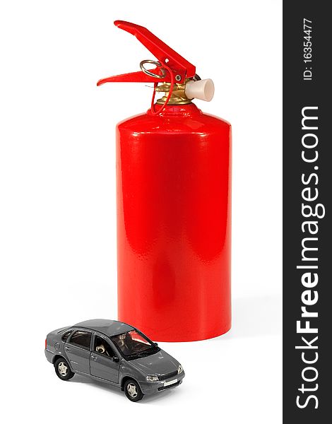 Car And A Fire Extinguisher