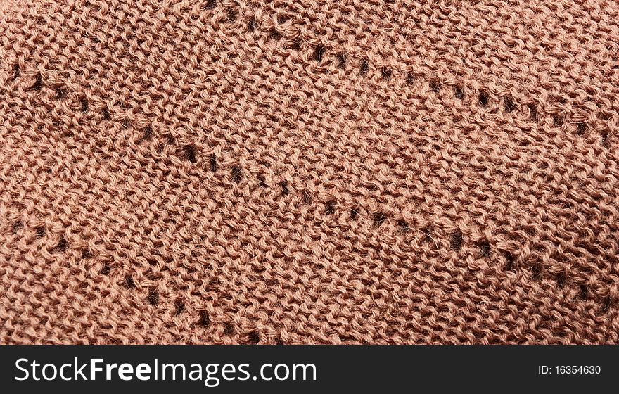 Woolen structure of brown color