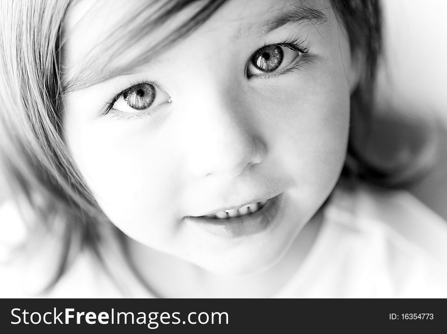 Portrait of a beautiful girl of three years. Portrait of a beautiful girl of three years