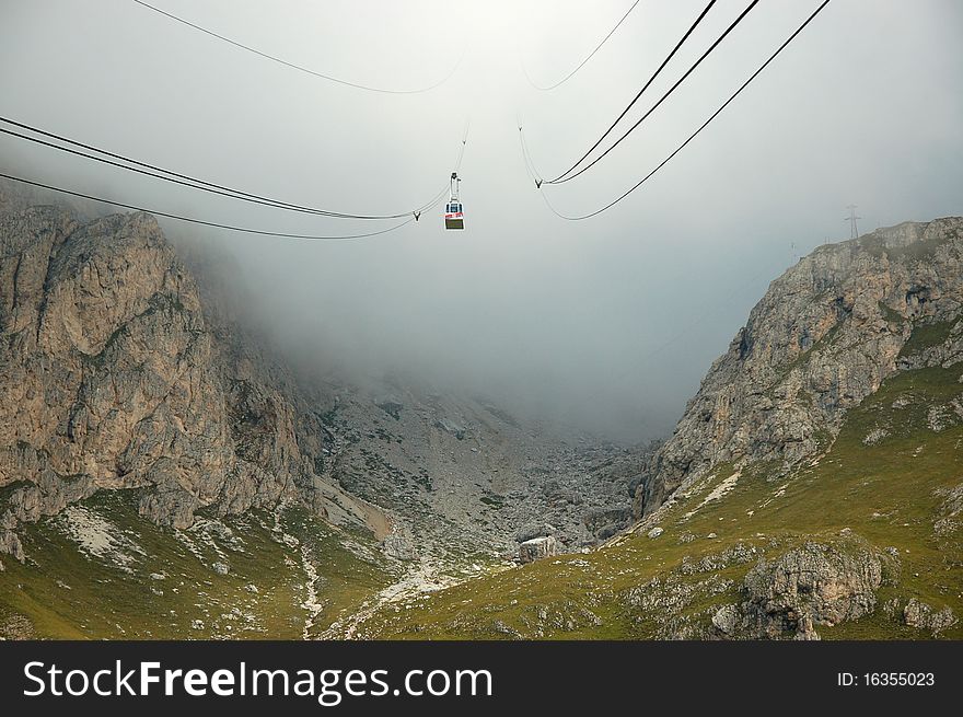Cable-way In Alps.