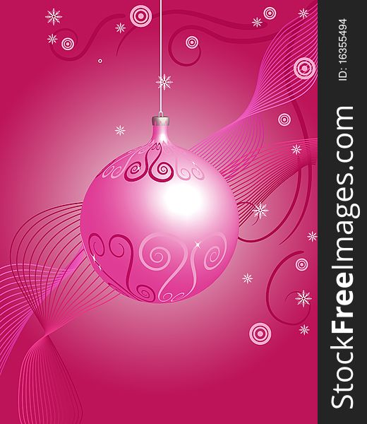 Picture of pink christmas ball
