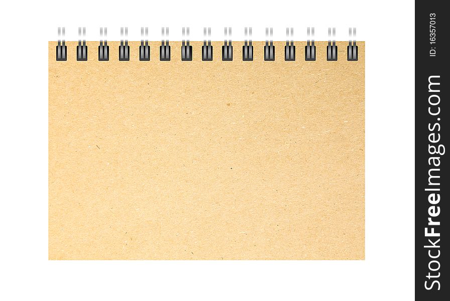 Brown ring notebook empty to insert text or design insert. High resolution