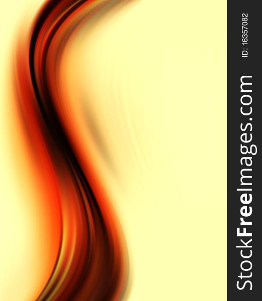 Yellow, orange and black  dynamic wave over yellow  background. Illustration. Yellow, orange and black  dynamic wave over yellow  background. Illustration