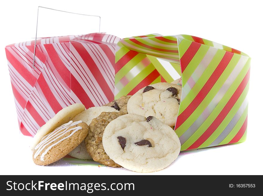 Stack of Organic homemade allergen free cookies ready for Christmas. Stack of Organic homemade allergen free cookies ready for Christmas