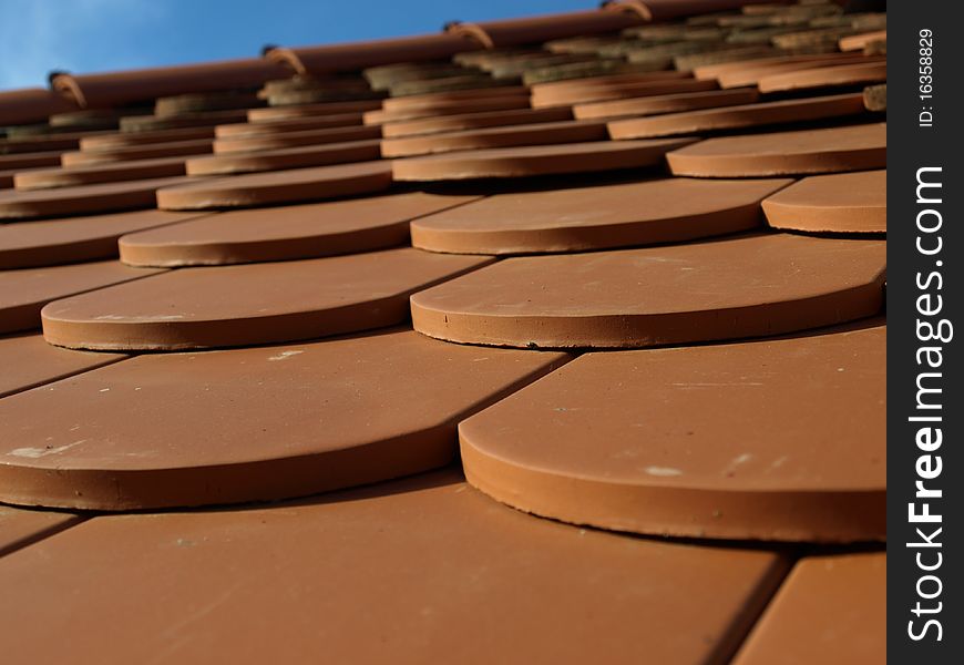 Close-up of a roof in germany with special shingles. Close-up of a roof in germany with special shingles