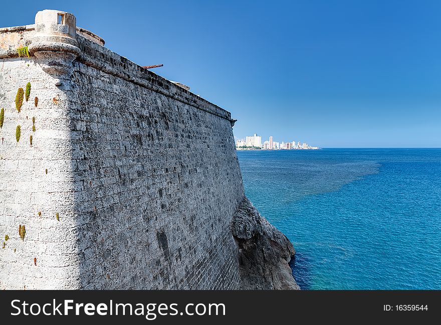 The Walls Of El Morro In Havana