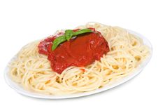 Pasta With Tomato Sauce Stock Image Pasta With Tomato Sauce Stock Image