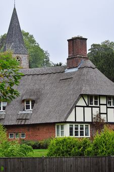 Thatched English Village Cottage Royalty Free Stock Photo Thatched English Village Cottage Royalty Free Stock Photo