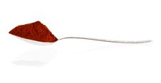 Silver Spoon Containing Spicy Paprika Powder Stock Photos Silver Spoon Containing Spicy Paprika Powder Stock Photos