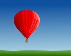 Hot Air Ballon In Sky Stock Photo Hot Air Ballon In Sky Stock Photo