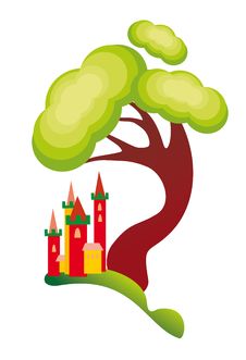 Castle And Tree Royalty Free Stock Images