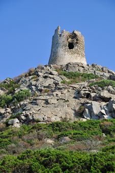 Spanish Watchtower In Sardinia Royalty Free Stock Photography Spanish Watchtower In Sardinia Royalty Free Stock Photography