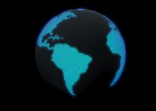 Globe Made With Dot Lights Stock Image