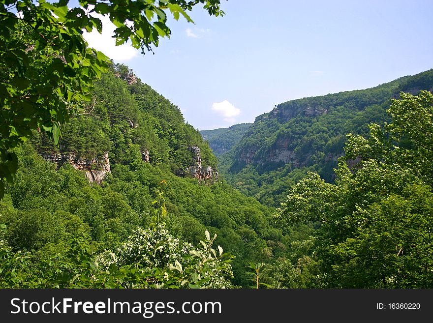 A scenic view of Cloudland Canyon State Park, Georgia. A scenic view of Cloudland Canyon State Park, Georgia