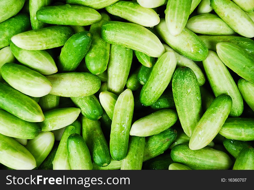 Many Of Cucumber In Fresh Market