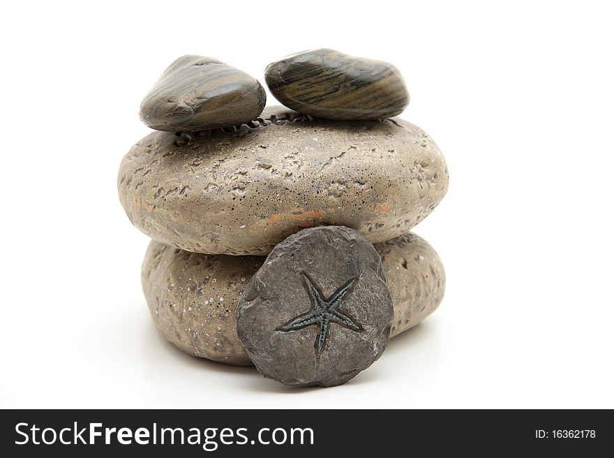 Stacked stones and stone with star