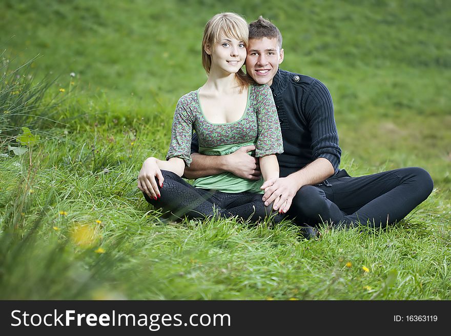 Young Couple In The Park