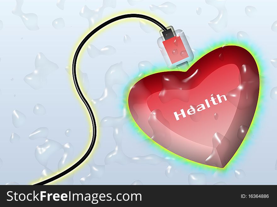 Health and heart space for text