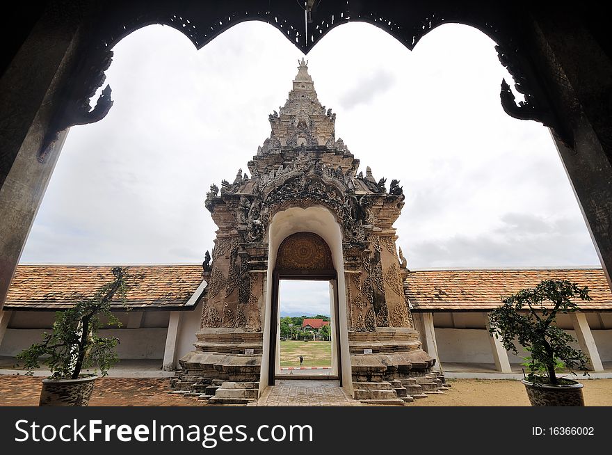 Entrance of Lampang temple,  Lampang Province, Thailand. Entrance of Lampang temple,  Lampang Province, Thailand