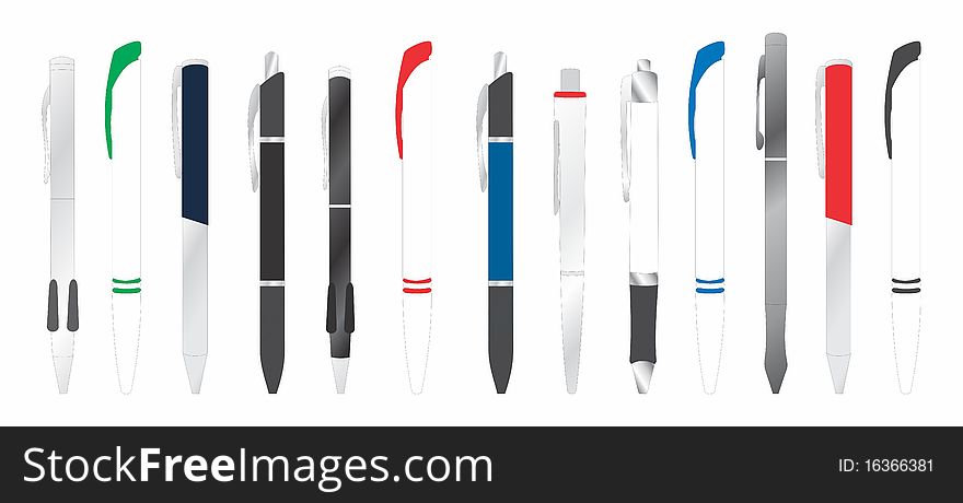 Different ball pens