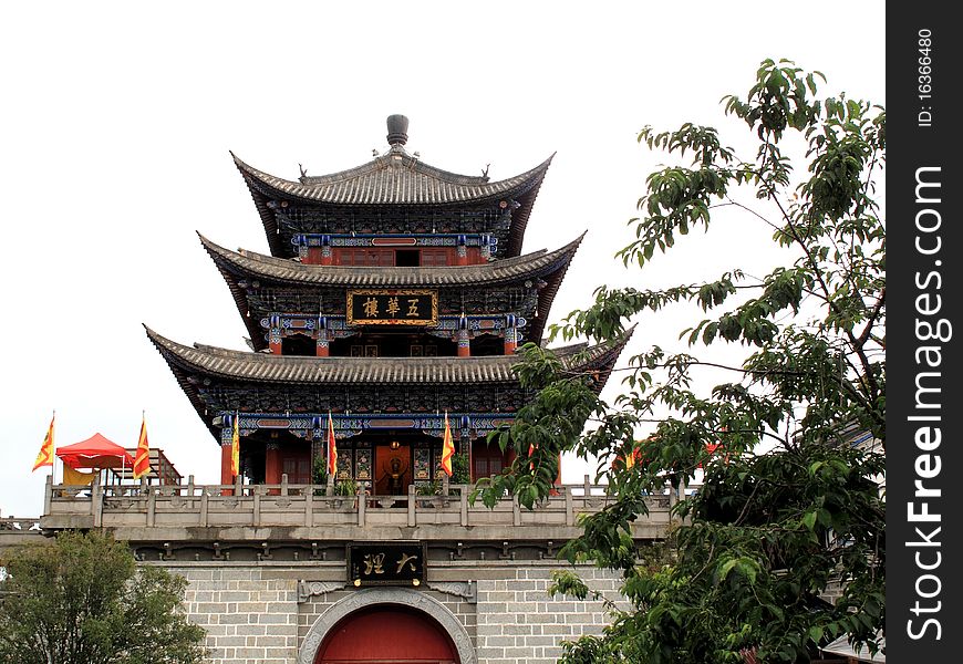 Wu Hua Tower In Ancient City Of Dali