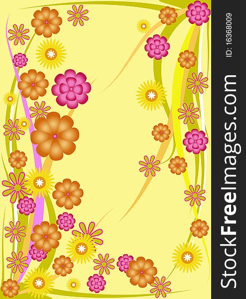 Abstract background, illustration of flowers