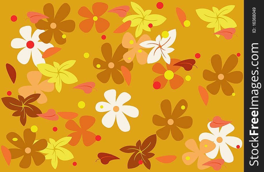 Abstract background, illustration of flowers